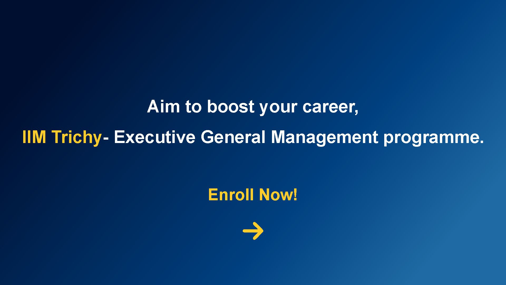 Executive General Management Programme