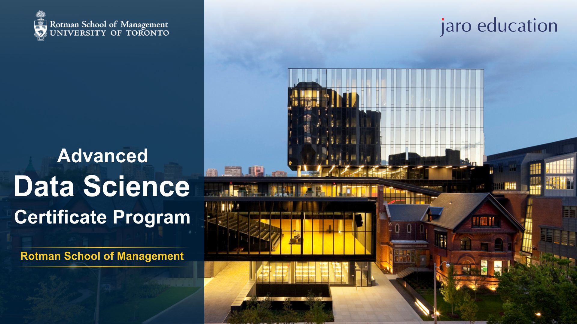 Advanced Data Science Certificate Program Jaro