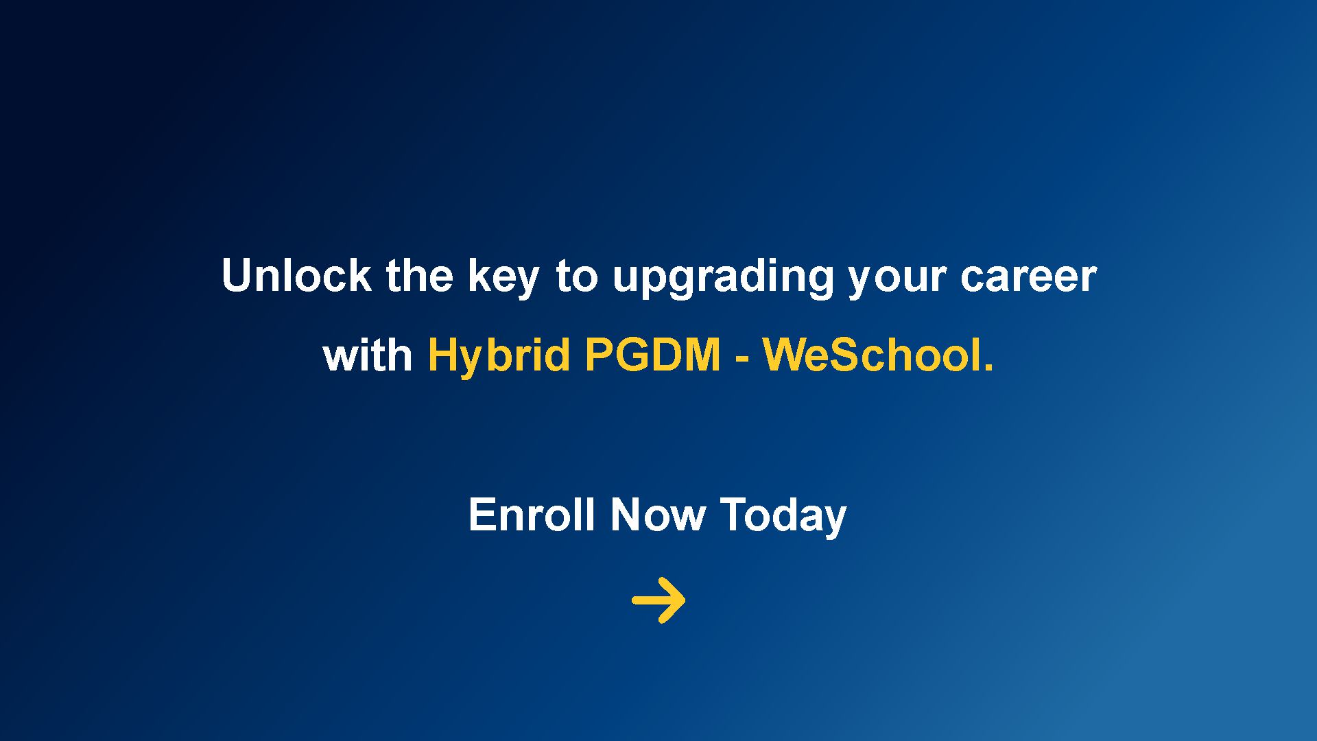 Hybrid-PGDM program Weschool Jaro