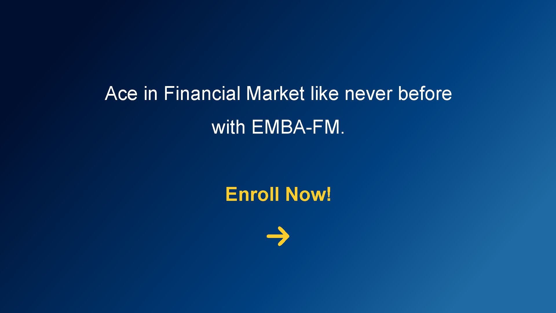 Executive MBA in Financial Markets